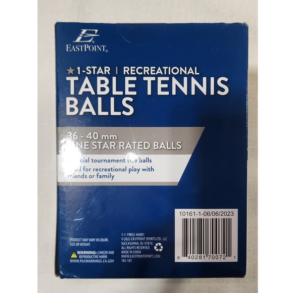 Eastpoint table tennis ball 36 count - Picture 1 of 5
